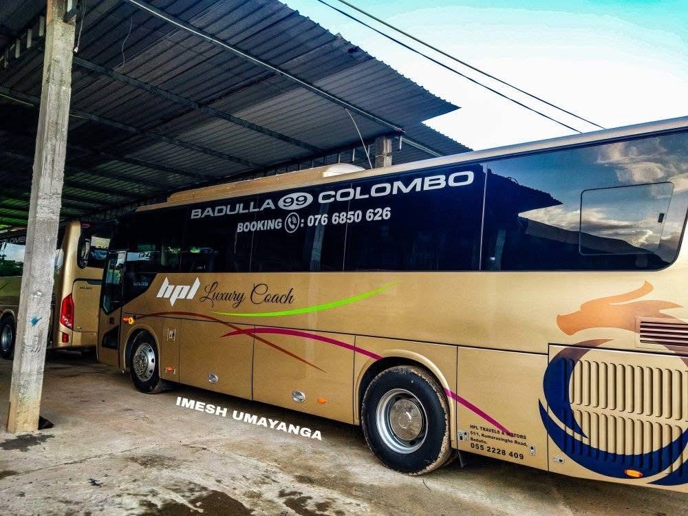 HPL Luxury Coach on the Badulla 99 Colombo route